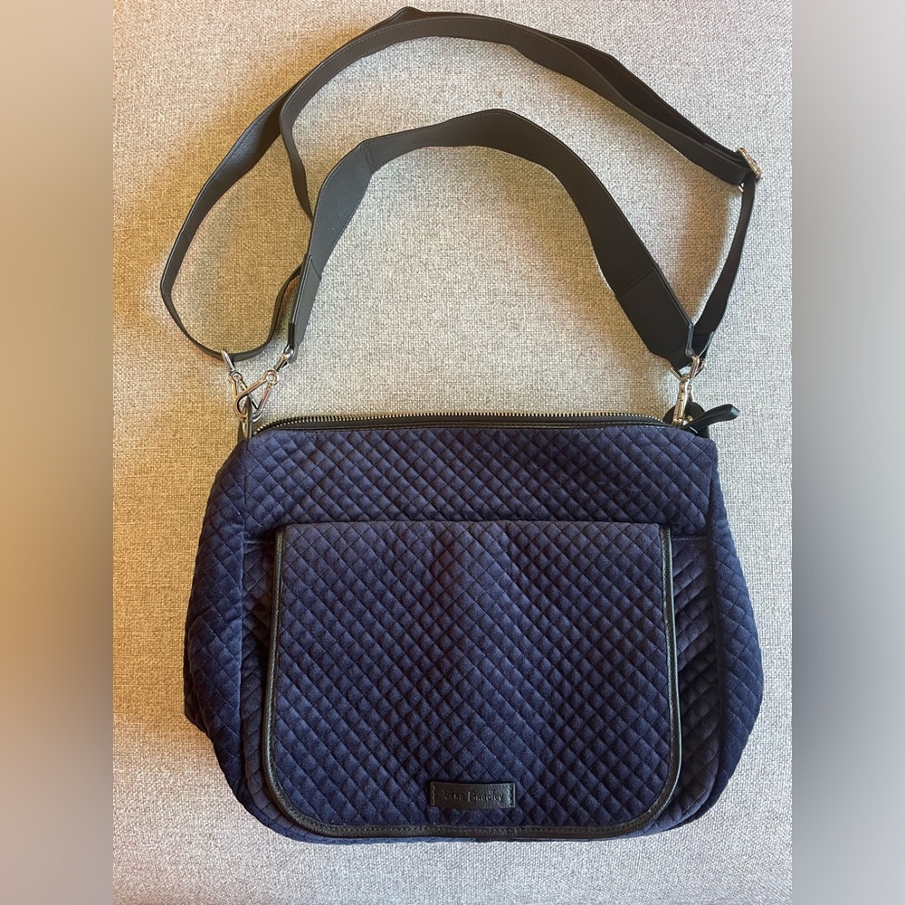 NWOT Vera Bradley blue velvet convertible crossbody and shoulder bag!